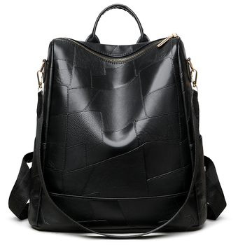 Γυναικείο σακίδιο PU • αστικός μινιμαλισμός • κλείσιμο με φερμουάρ • εσωτερικό με φερμουάρ και θήκη για κινητό • τριδιάστατη εξωτερική τσάντα