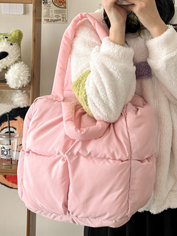 Τσάντα Tote, PU ύλικό, street style, κάθετη τετράγωνη μορφή, φερμουάρ