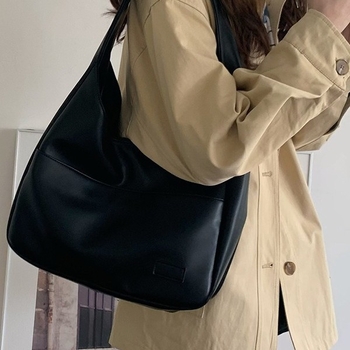 Γυναικεία PU bucket bag – Αστικός μινιμαλισμός, μαγνητικό κλείσιμο, θήκη για κινητό, επένδυση πολυεστέρα-βαμβάκι