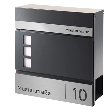 Стенно монтирана пощенска кутия с тръба за вестници — неръждаема стомана + галванизиран лист, модерен стил, полуавтоматичен процес, марка: Друга, лицензиран частен етикет