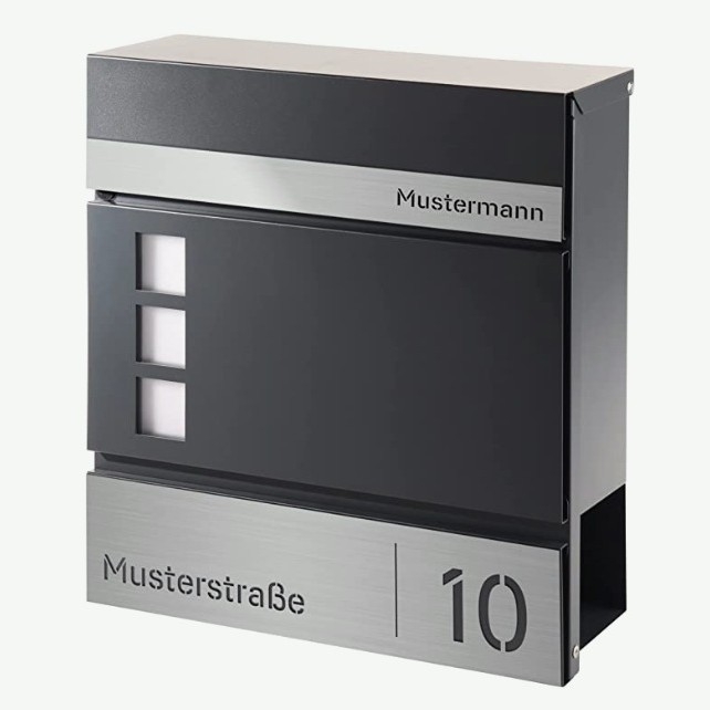 Стенно монтирана пощенска кутия с тръба за вестници — неръждаема стомана + галванизиран лист, модерен стил, полуавтоматичен процес, марка: Друга, лицензиран частен етикет