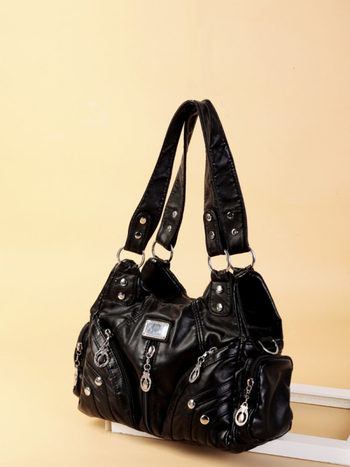 Lianyun Női PU Bőr Váll- és Keresztpántos Táska, Cipzárral, Három Vállpánttal, Belső Zsebek – Utcai Stílus