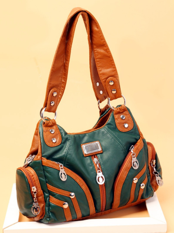 Lianyun Női PU Bőr Váll- és Keresztpántos Táska, Cipzárral, Három Vállpánttal, Belső Zsebek – Utcai Stílus