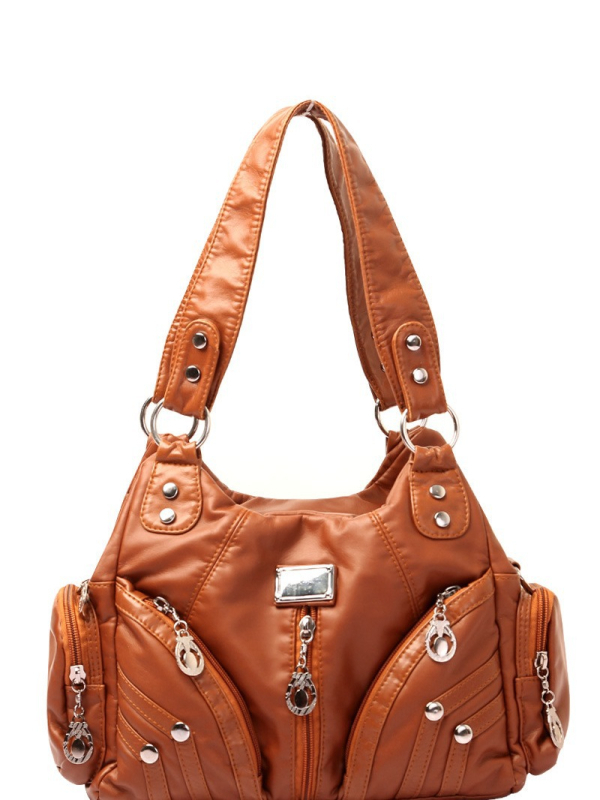 Lianyun Női PU Bőr Váll- és Keresztpántos Táska, Cipzárral, Három Vállpánttal, Belső Zsebek – Utcai Stílus