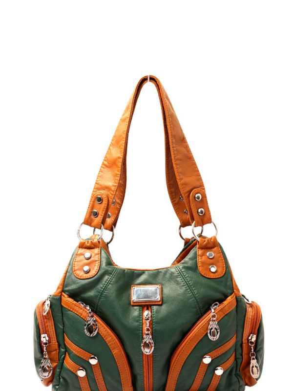 Lianyun Női PU Bőr Váll- és Keresztpántos Táska, Cipzárral, Három Vállpánttal, Belső Zsebek – Utcai Stílus