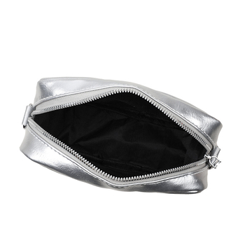 Női crossbody táska – városi egyszerű stílus, PU anyag, vízszintes négyszögletes forma, zipzáras zárás, belső ID zseb