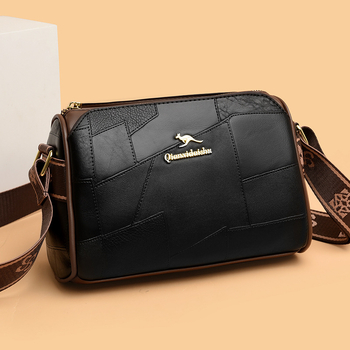 Τσάντα στον ώμο Millennium Kangaroo, PU, σχήματος μαξιλαριού, φερμουάρ για το άνοιγμα, εσωτερικά: θήκη με φερμουάρ και θήκη για ταυτότητα, επένδυση πολυεστέρα