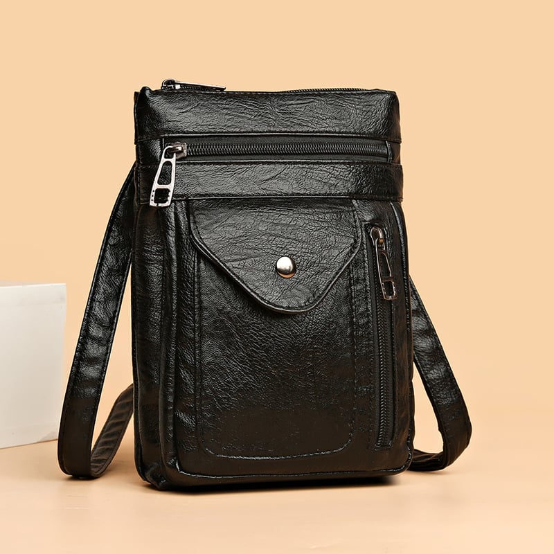 Geantă crossbody pentru femei, PU, formă vertical pătrată, închidere cu fermoar, buzunar intern cu fermoar, marca Lianyun