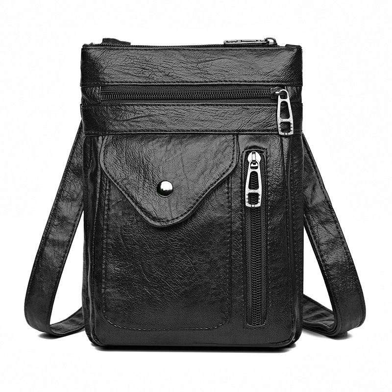 Geantă crossbody pentru femei, PU, formă vertical pătrată, închidere cu fermoar, buzunar intern cu fermoar, marca Lianyun