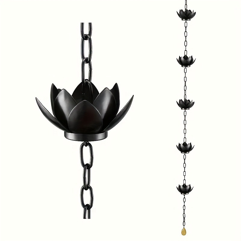 Lotus kišni lanac - Željezo, Geometrijski oblik, Kineski stil, Uredski prostor