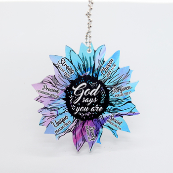 Ακρυλική κλειδοθήκη με ηλιοτρόπιο, αγροτικό στυλ για αποσκευές, διαδικασία εκτύπωσης