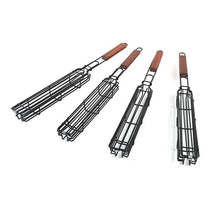 V-oblik klip za povrće za roštilj, žica od niskougljičnog čelika, neelektrični alat za roštilj