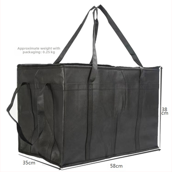 Nepluošto audinio pietų maišelis, 77 L talpa, nešiojamas ir sulankstomas