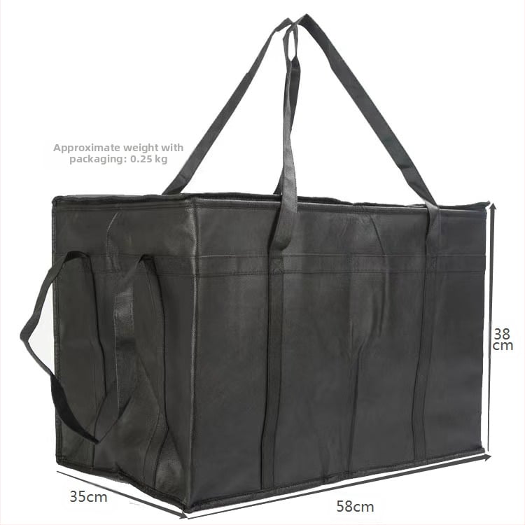 Nepluošto audinio pietų maišelis, 77 L talpa, nešiojamas ir sulankstomas