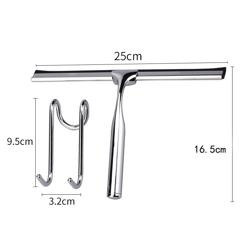 Οικιακός καθαριστής παραθύρων από ανοξείδωτο χάλυβα, μονής όψης, με κράμα ψευδαργύρου, χειροκίνητος