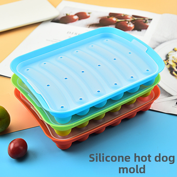 Σιλικονούχο καλούπι για ψήσιμο λουκάνικου – μορφή λουκάνικου για ψήσιμο αυγών και λουκάνικων, σε μία συσκευασία
