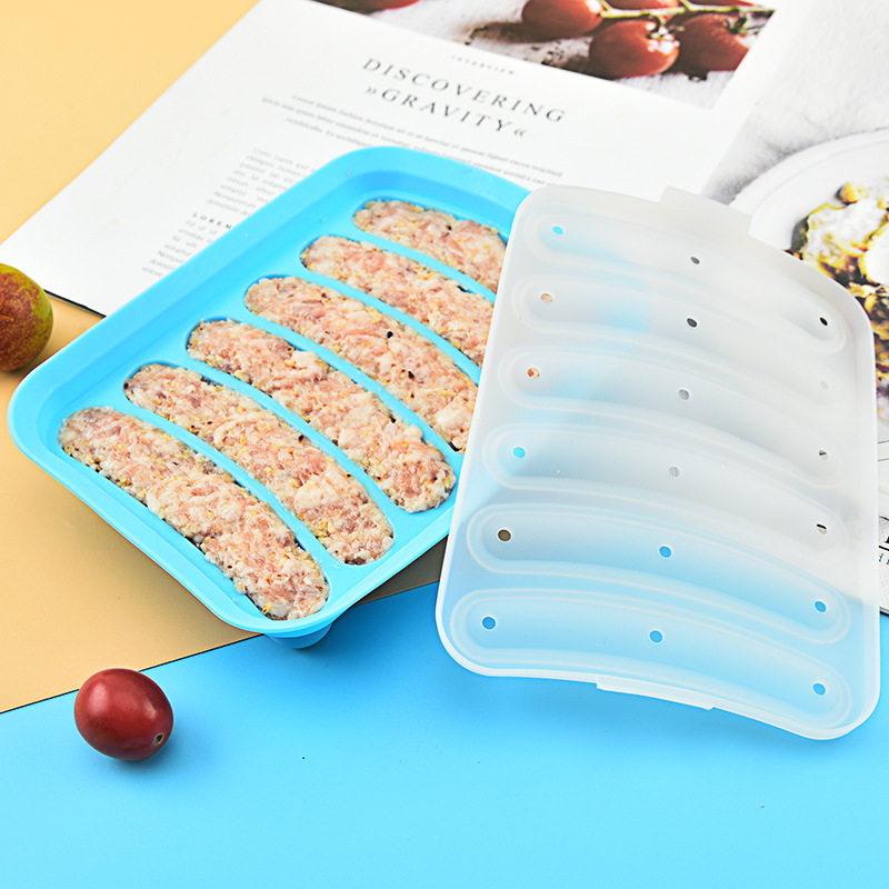 Σιλικονούχο καλούπι για ψήσιμο λουκάνικου – μορφή λουκάνικου για ψήσιμο αυγών και λουκάνικων, σε μία συσκευασία