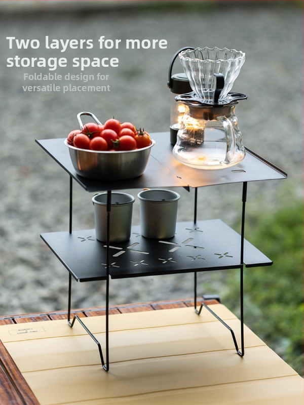 Портативна сгъваема маса за къмпинг, стоманена плоча със студено валцоване, сгъваема, подходяща за пътуване, обработка по поръчка