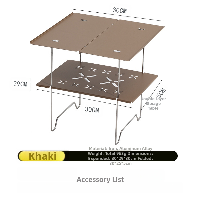 Портативна сгъваема маса за къмпинг, стоманена плоча със студено валцоване, сгъваема, подходяща за пътуване, обработка по поръчка