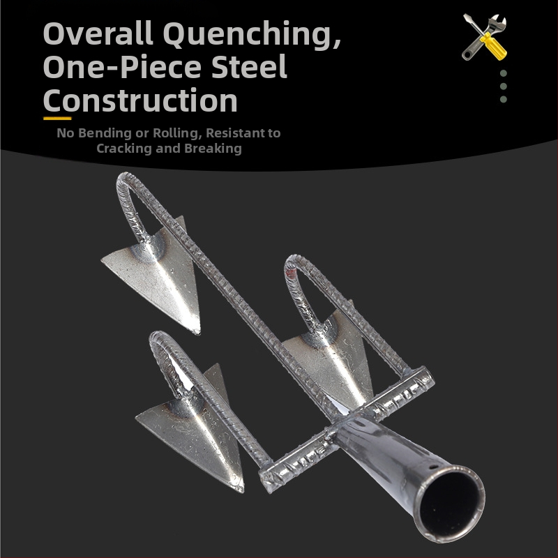 Триъгълна копачка с пет зъба, манганова стомана, усилена конструкция за разрохкване и плевене