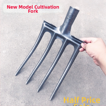Ατσάλινο πιρούνι για ανάστροφη γης — σετ τριών μερών, μαγανίου χάλυβας, χειροκίνητο σκάψιμο και χαλάρωση εδάφους