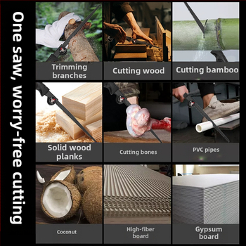 Χειροκίνητο αναδιπλούμενο πριόνι κλάδεματος — λεπίδα SK9, τριμελής σετ για εξωτερικές εργασίες σε ξύλο, Kyushu Garden