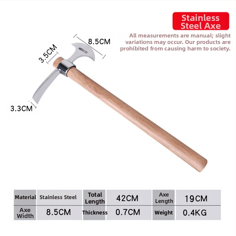 Nerūdijančio plieno išlikimo įrankių rinkinys: ledo kirvis, ledo dantis, kryžminis įrankis, alpinistinis įrankis