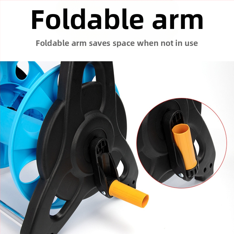 Домашна водна пушка с високо налягане за миене на автомобили и поливане в градината, със навивател за маркуч и държач за тръба (0.5 MPa работно налягане, 30°C експлоатация, burst 0 MPa)