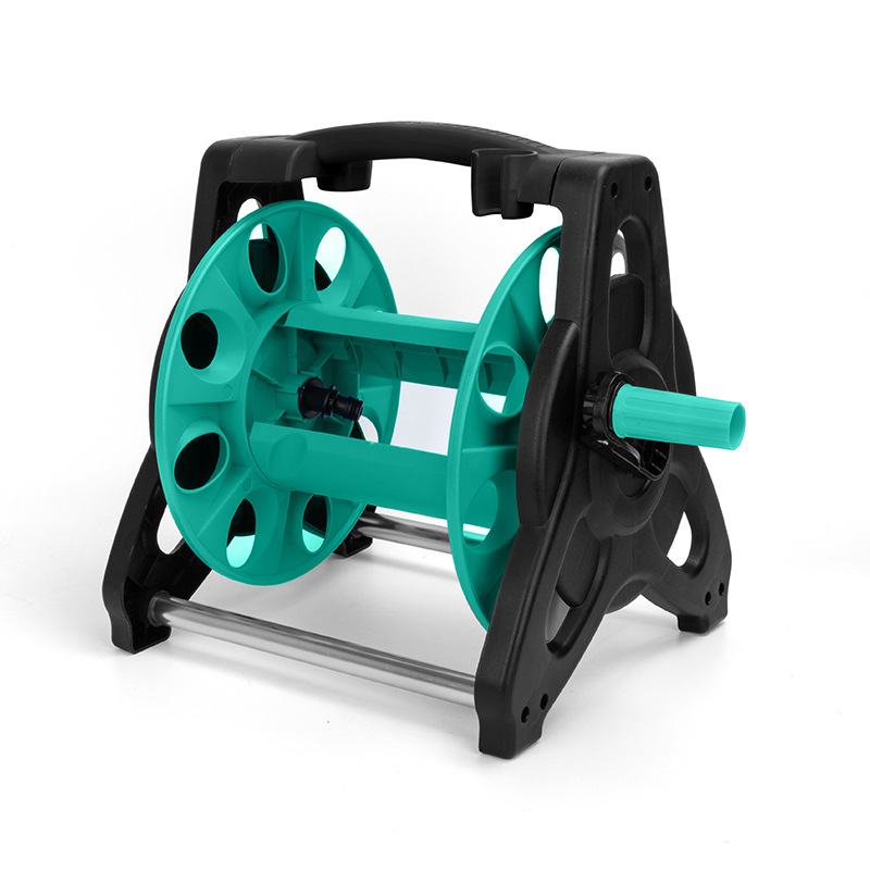 Домашна водна пушка с високо налягане за миене на автомобили и поливане в градината, със навивател за маркуч и държач за тръба (0.5 MPa работно налягане, 30°C експлоатация, burst 0 MPa)