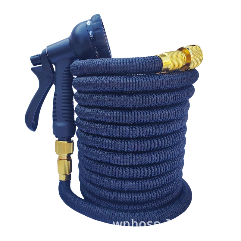 TPE teleskopiskais mājas šļūtenes komplekts automašīnas mazgāšanai un dārza laistīšanai, ABS pistoles galva, Eiropas standarts, 3x pagarinājums