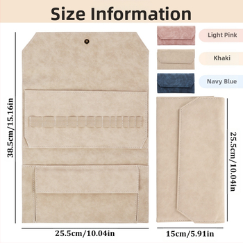 EB109 Τσάντα αποθήκευσης αξεσουάρ πλεξίματος — για βελόνες πλέξιματος, κυκλικές βελόνες και βελονάκια, μοντέρνο μινιμαλιστικό στυλ