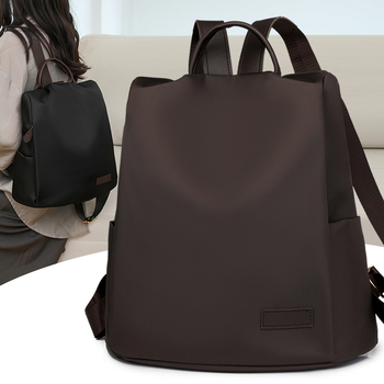 Νάιλον γυναικείου σακίδιο πλάτης, απλός αστικός σχεδιασμός, πολυλειτουργικό, αντικλοπή, ελαφρύ και ανθεκτικό – κλείσιμο με φερμουάρ; εσωτερικές τσέπες: τσέπη με φερμουάρ, θήκη για κινητό, θήκη για ταυτότητα; αδιάβροχο; ανθεκτικό στη φθορά