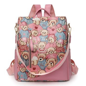 Σακίδιο πλάτης κορεατικού στυλ, με μεγάλη χωρητικότητα, πολυλειτουργικό, εκτύπωση καρτούν, πολυεστέρας