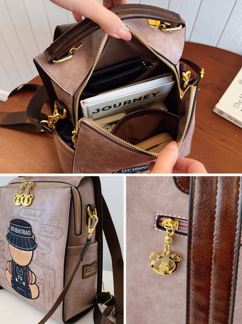 Ταξιδιωτικό σακίδιο (υλικό PU; άνοιγμα με φερμουάρ; μυστικό εσωτερικό τσεπάκι με φερμουάρ; επένδυση από ύφασμα; αδιάβροχο)