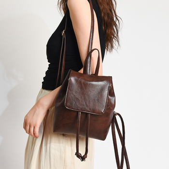 Guiling γυναικεία crossbody τσάντα πλάτης – PU, πολυεστερική επένδυση, κλείσιμο τύπου καπακιού, θήκη για κινητό, εσωτερική θήκη, street style