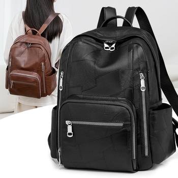 Σακίδιο πλάτης σε αστικό στυλ, PU υλικό, άνοιξη 2024, φερμουάρ, ανθεκτικό στη φθορά