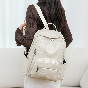 Σακίδιο πλάτης σε αστικό στυλ, PU υλικό, άνοιξη 2024, φερμουάρ, ανθεκτικό στη φθορά