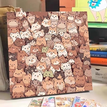 DIY дигитална маслена картина – безрамова, ръчно рисувана анимационна тема за дневна, спалня и детска стая; стил Ins wind; без персонализация