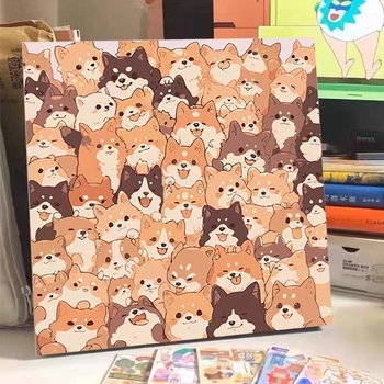 DIY дигитална маслена картина – безрамова, ръчно рисувана анимационна тема за дневна, спалня и детска стая; стил Ins wind; без персонализация