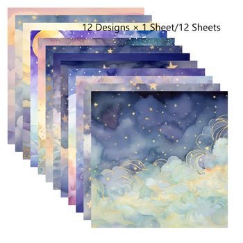 Σετ χειροποίητου χαρτιού scrapbooking με vintage ύφος για ρετρό τέχνη κολλάζ – 12/24/36 φύλλα ανά σετ; Εξώφυλλο: 157gsm επικαλυμμένο χαρτί, Εσωτερικό: 160gsm offset χαρτί