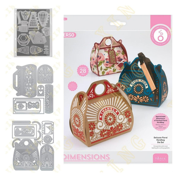 Μεταλλικός Die-Cut mold για scrapbooking και κάρτες: λουλουδάτα μοτίφ, τσάντα και μπαλόνι με αέρα, ανάγλυφο