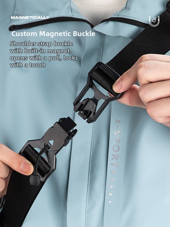 Мъжка чанта през рамо в стил уличен тренд, Oxford плат, устойчива на износване, без принт, полиестерна подплата