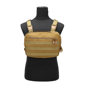 Outdoor taktikai hálós mellkas táska, két vállpánttal, nylon anyag, anti-theft, vízálló, crossbody