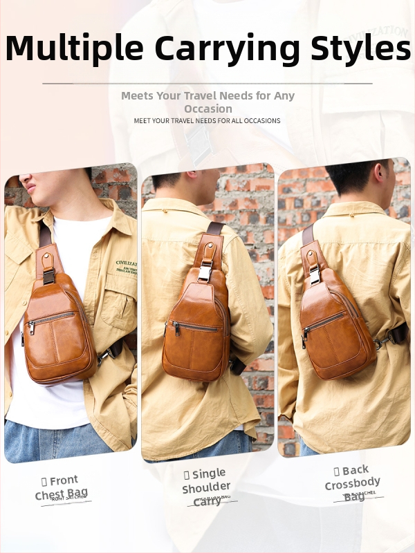 Meeste rindkere kott nahast – esimese kihiga nahk, kulumiskindel, vooder polüester-puuvill, suvi 2024