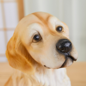 Γλυπτό Golden Retriever από ρητίνη για εξωτερική διακόσμηση κήπου - ζωικό είδος, Μάρκα Chiyo