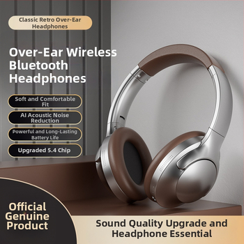 Bluetooth слушалки за глава с метален корпус – ретро стил, Bluetooth 5.4, обхват 10 m, живот на батерията над 8 ч, стерео