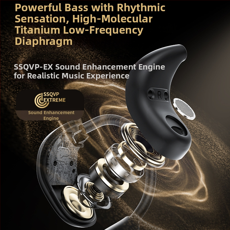 Bezdrôtové športové slúchadlá s háčikom na ucho, ovládanie dotykom a digitálny displej (Bluetooth 5.4, dosah 15 m, výdrž batérie 4–8 h)