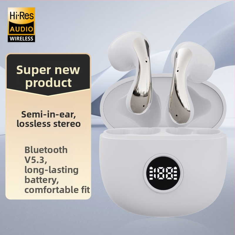 Bezdrôtové in-ear Bluetooth slúchadlá s digitálnym displejom, nízka latencia pre hry, výdrž batérie 4–8 h, Bluetooth 5.3