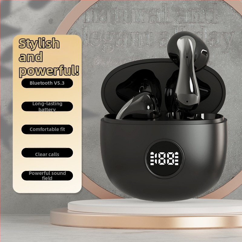 Безжични In-Ear Bluetooth слушалки с цифров дисплей, ниска латентност за гейминг, 4–8 ч. работа, Bluetooth 5.3