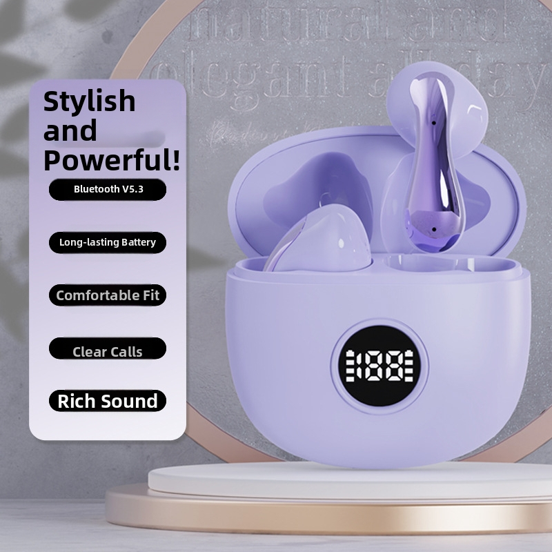 Безжични In-Ear Bluetooth слушалки с цифров дисплей, ниска латентност за гейминг, 4–8 ч. работа, Bluetooth 5.3